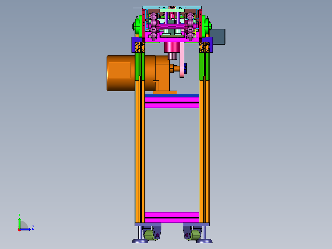 手动转移倍速链组装线左视图