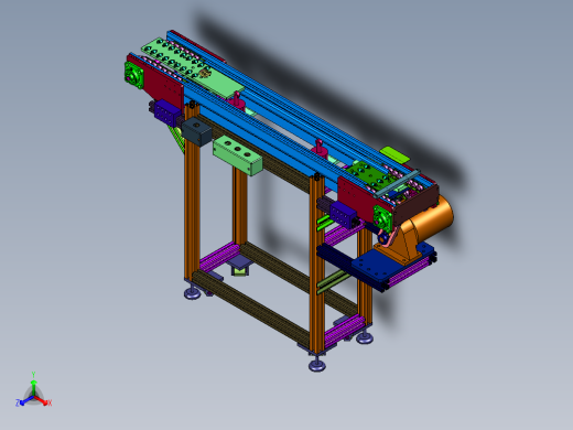 手动转移倍速链组装线正等轴测缩略图