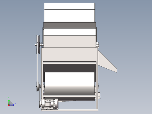 全喂入花生摘果机的设计（含三维+二维+说明书）左视缩略图