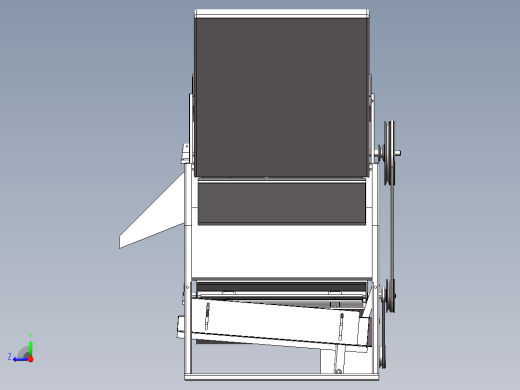 全喂入花生摘果机的设计（含三维+二维+说明书）右视缩略图