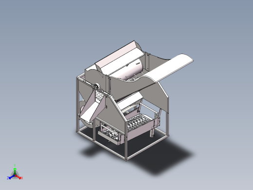 全喂入花生摘果机的设计（含三维+二维+说明书）正等轴测缩略图