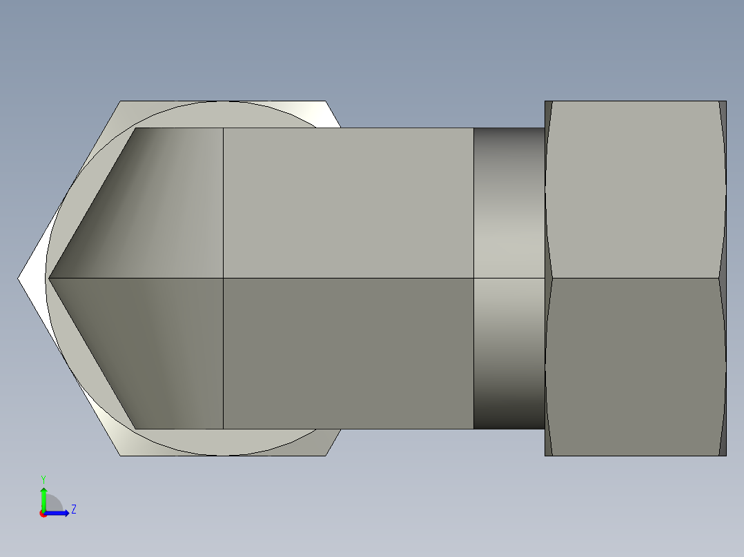 卡套式工业通用硬管接头12_c6bu-s左视图