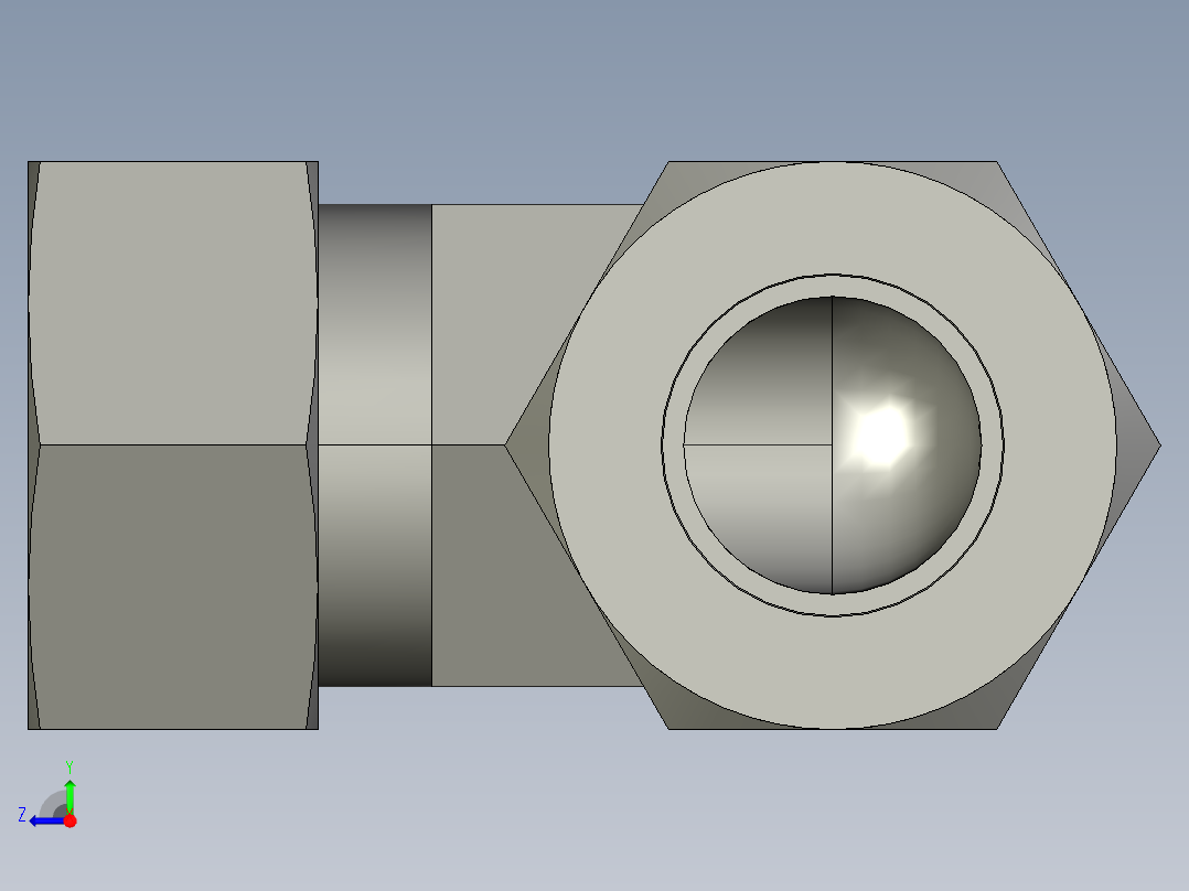卡套式工业通用硬管接头12_c6bu-s右视图