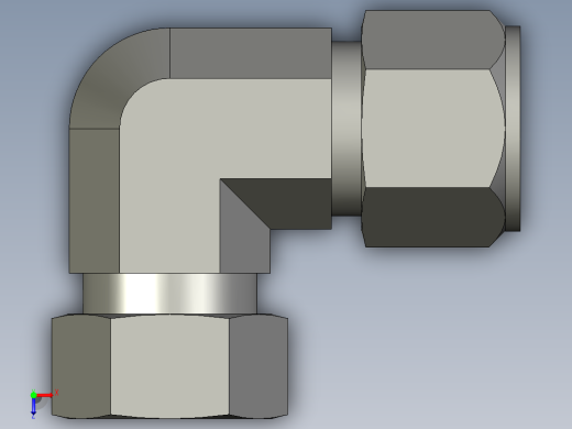 卡套式工业通用硬管接头12_c6bu-s俯视缩略图