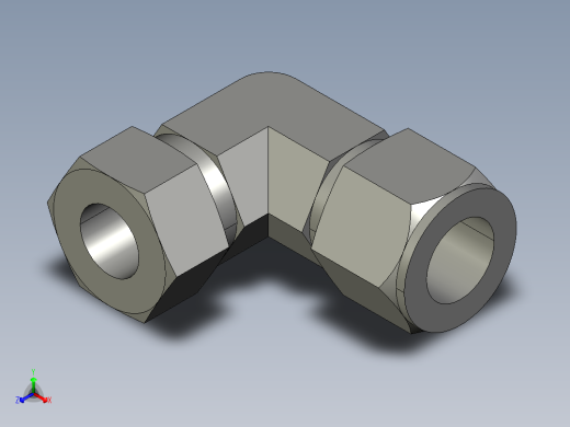 卡套式工业通用硬管接头12_c6bu-s正等轴测缩略图
