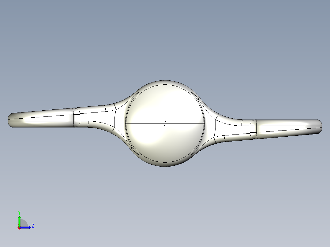 蝶型把手(不銹鋼)WK-3D多系列多零件图纸模型左视图