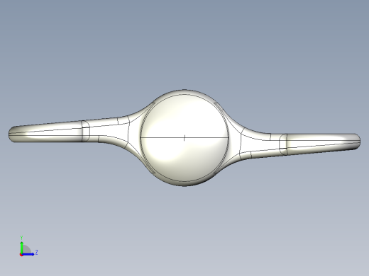 蝶型把手(不銹鋼)WK-3D多系列多零件图纸模型左视缩略图
