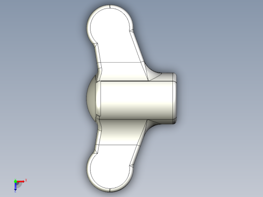 蝶型把手(不銹鋼)WK-3D多系列多零件图纸模型俯视缩略图