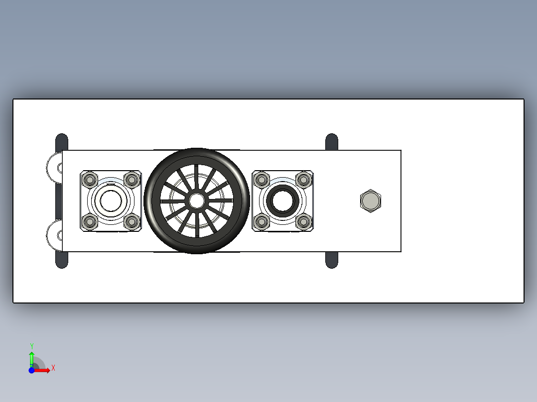 家具制造中加孔的装置前视图