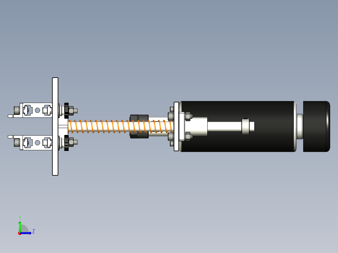 家具制造中加孔的装置左视图
