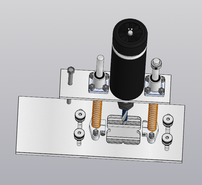 家具制造中加孔的装置