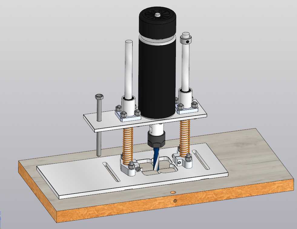 家具制造中加孔的装置