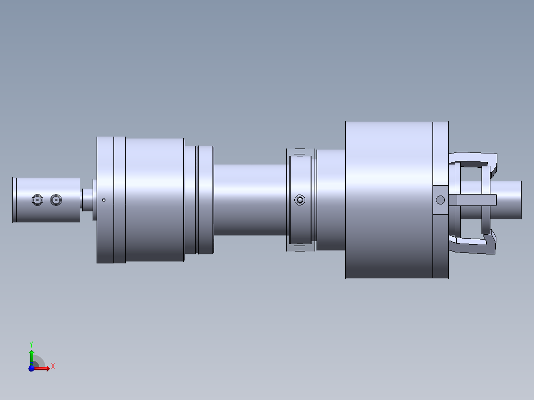 法兰盘车端面夹具前视图