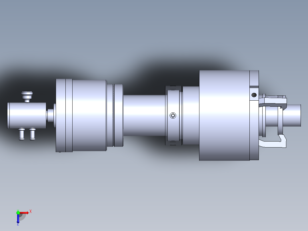 法兰盘车端面夹具俯视图
