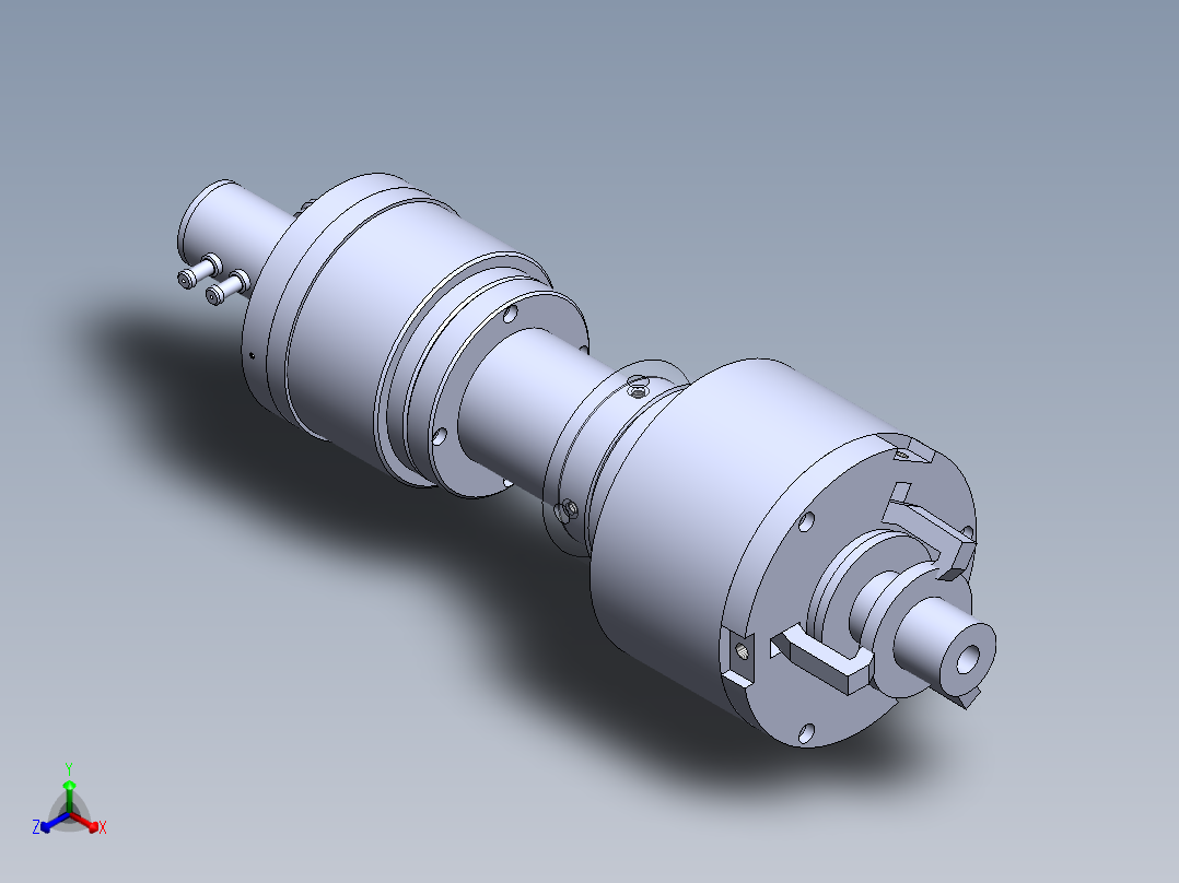 法兰盘车端面夹具正等轴测图