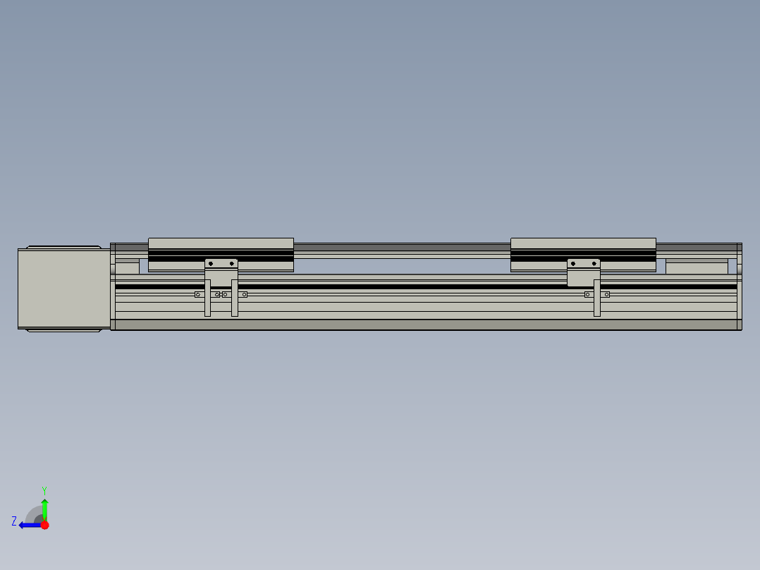 直线模组LHB17-L40-S350-R(B)设计图纸右视图