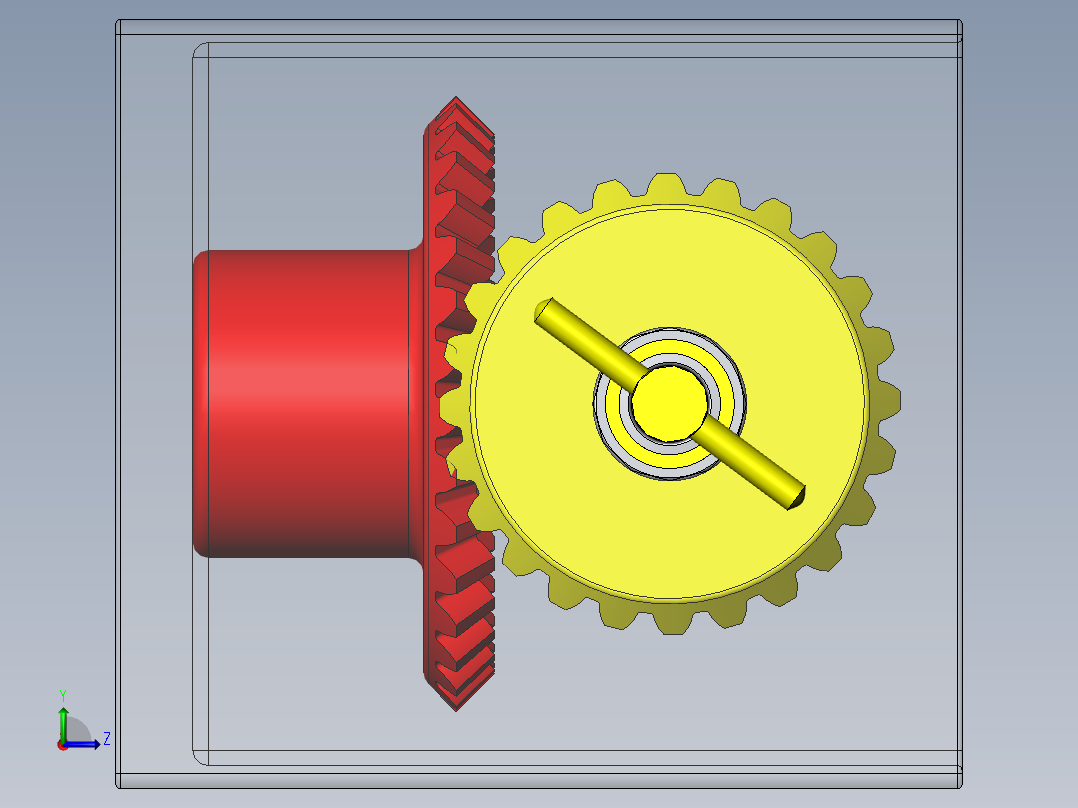伞齿轮传动左视图