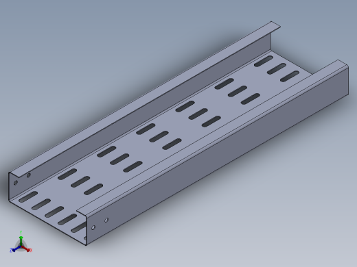 U 型C 型电缆桥架正等轴测缩略图