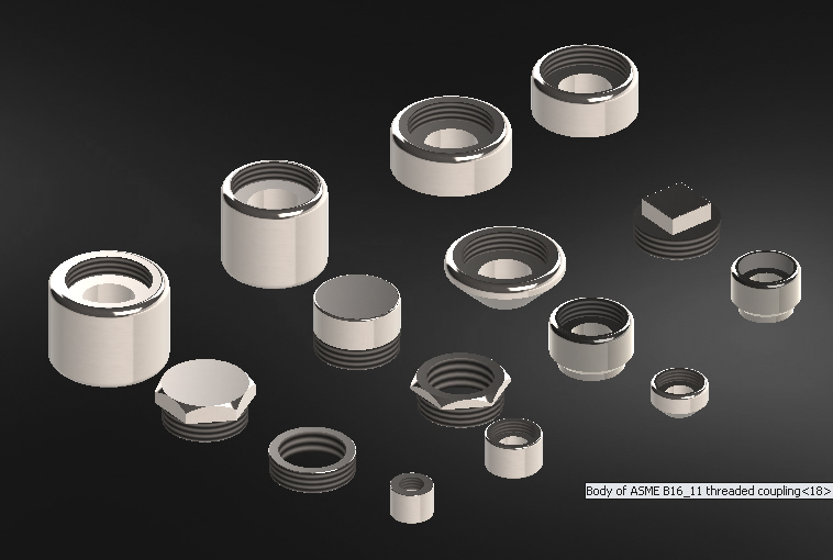 螺纹联轴器、凸台、盖、联轴器、插头和衬套