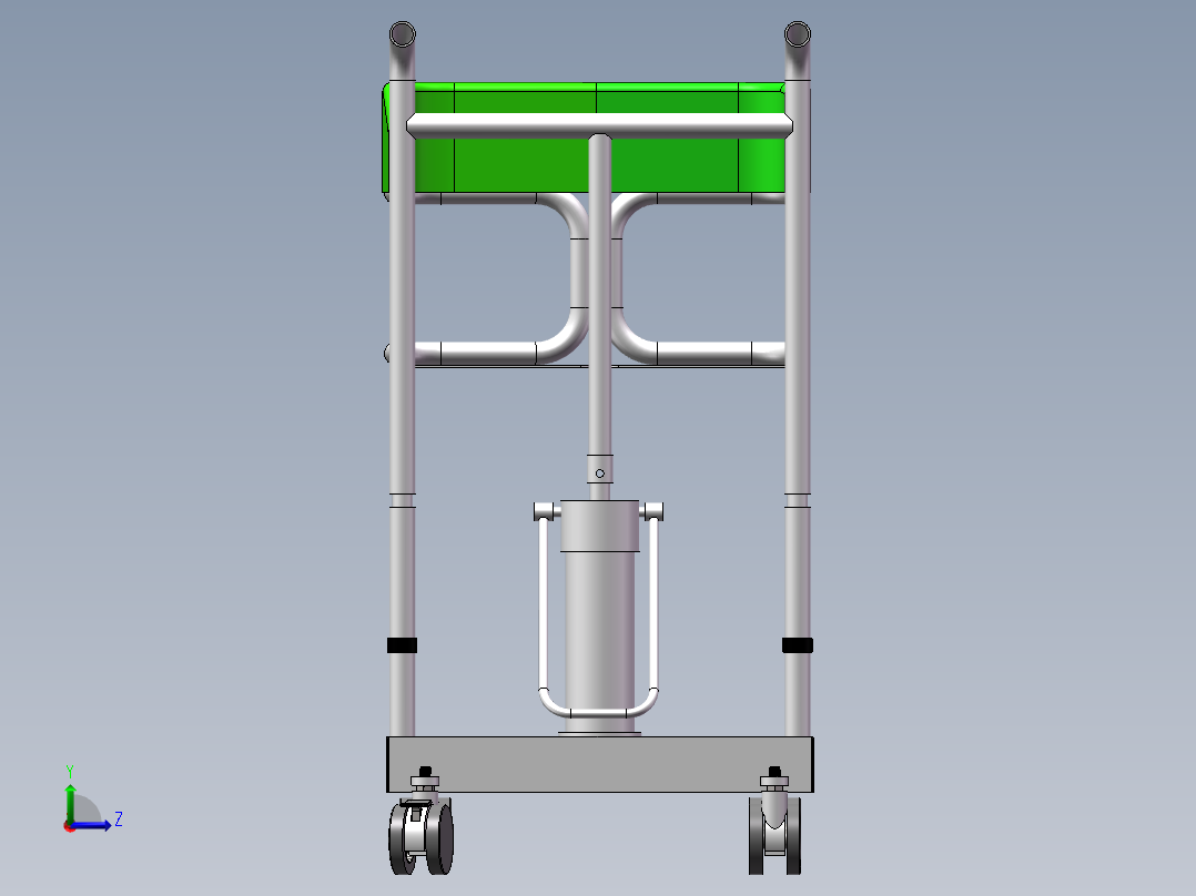 护理液压移位机左视图