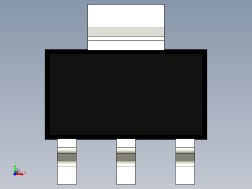 元器件3D封装SOT-223165前视缩略图