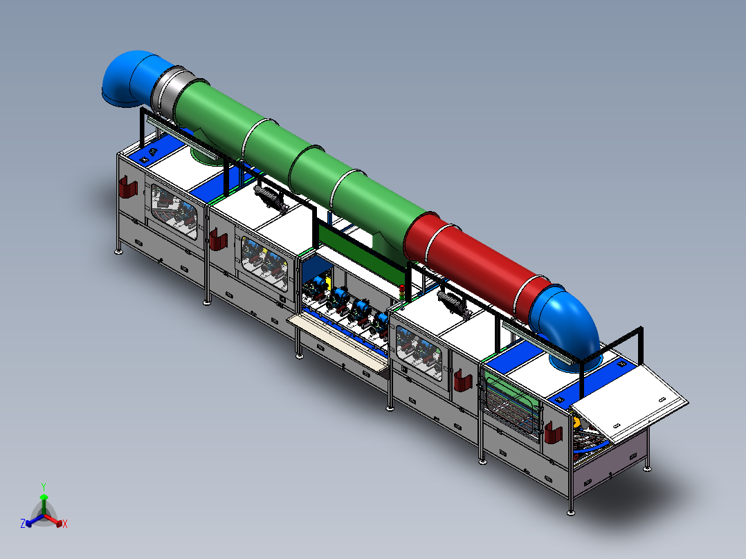 电机老化测试机sw18可编辑正等轴测图
