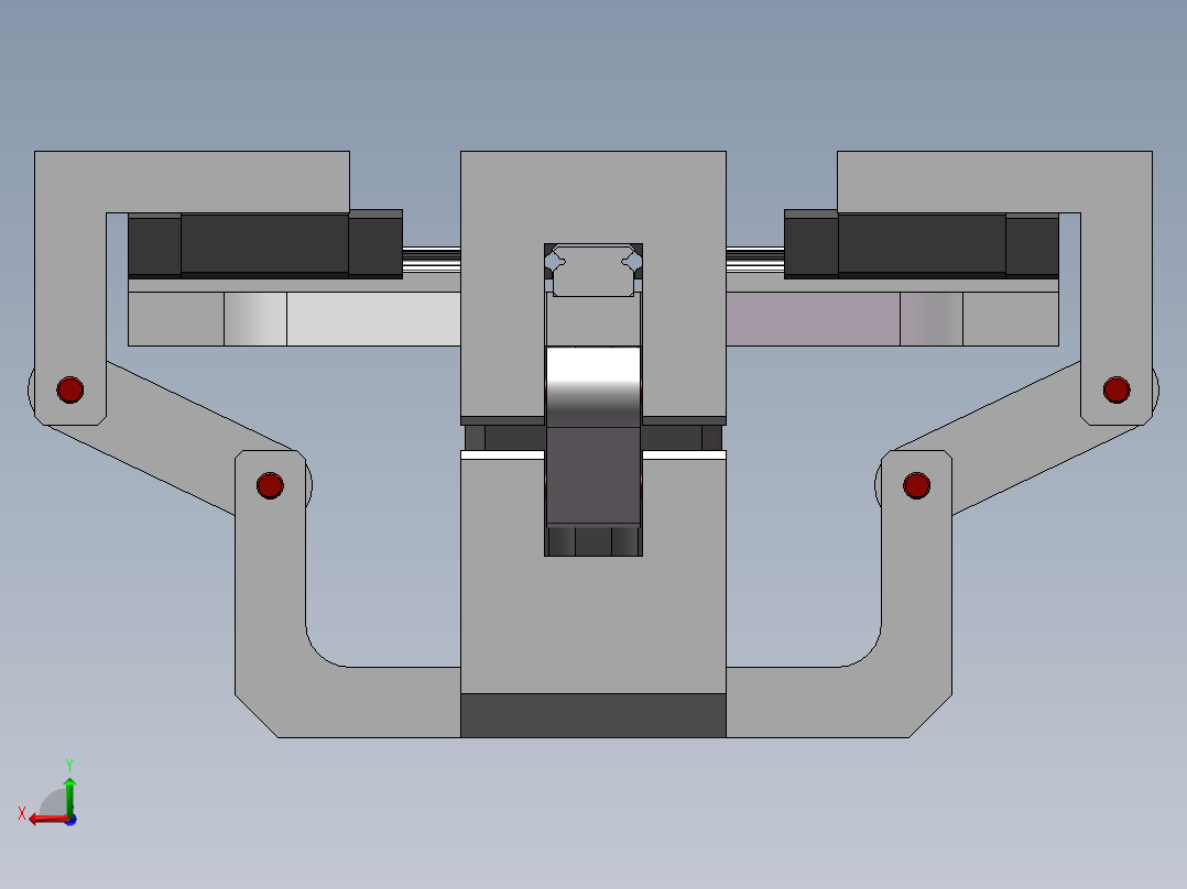 四爪机械手后视图