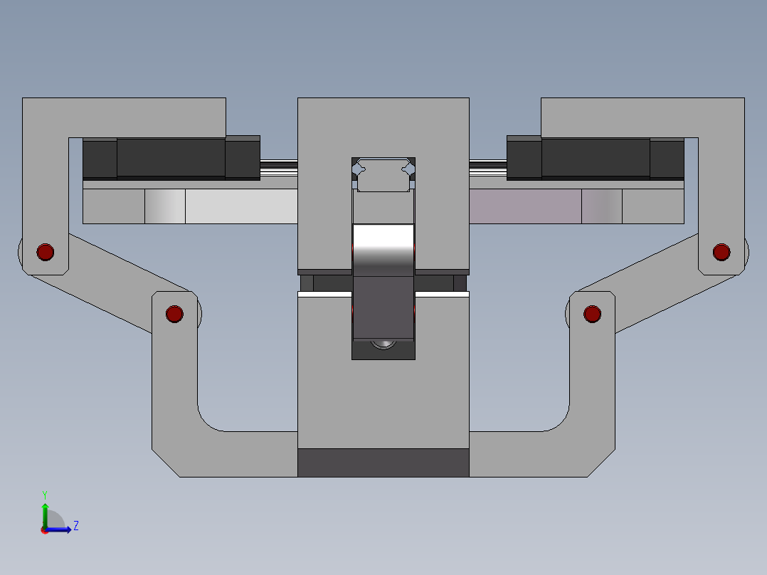 四爪机械手左视图