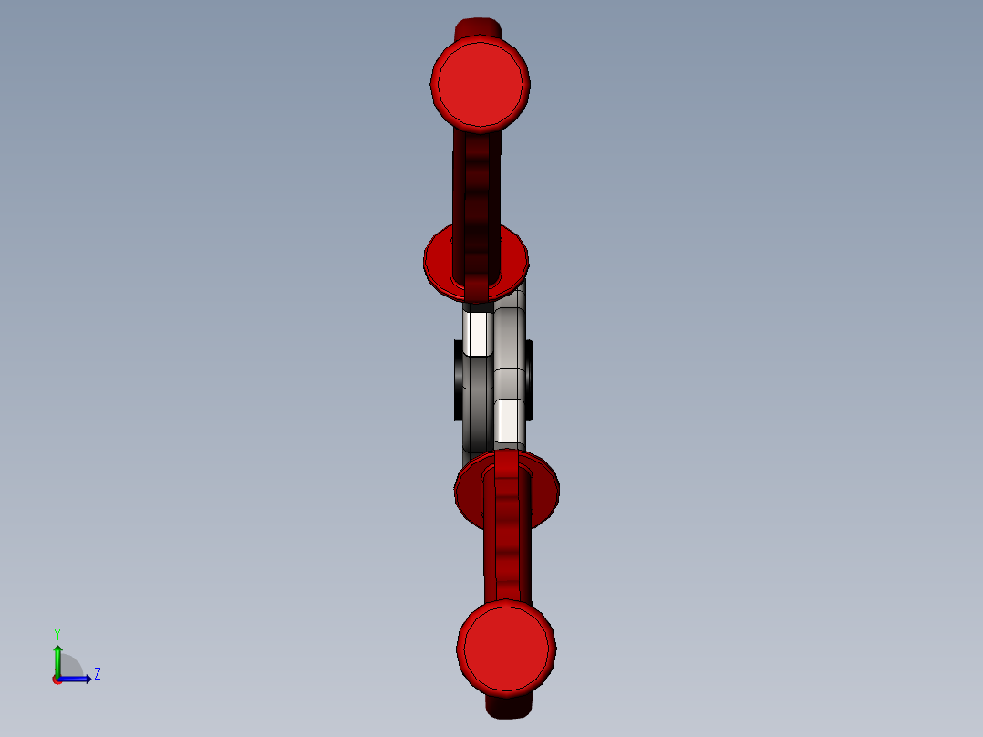 简易大剪刀模型左视图
