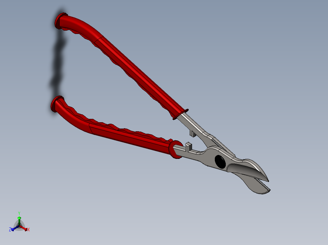 简易大剪刀模型正等轴测图