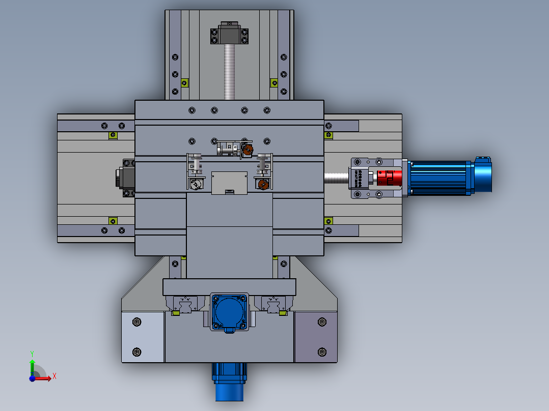 弯通孔加工电火花机床结构设计前视图