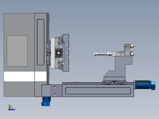 弯通孔加工电火花机床结构设计左视缩略图