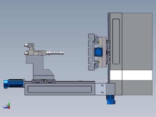 弯通孔加工电火花机床结构设计右视缩略图