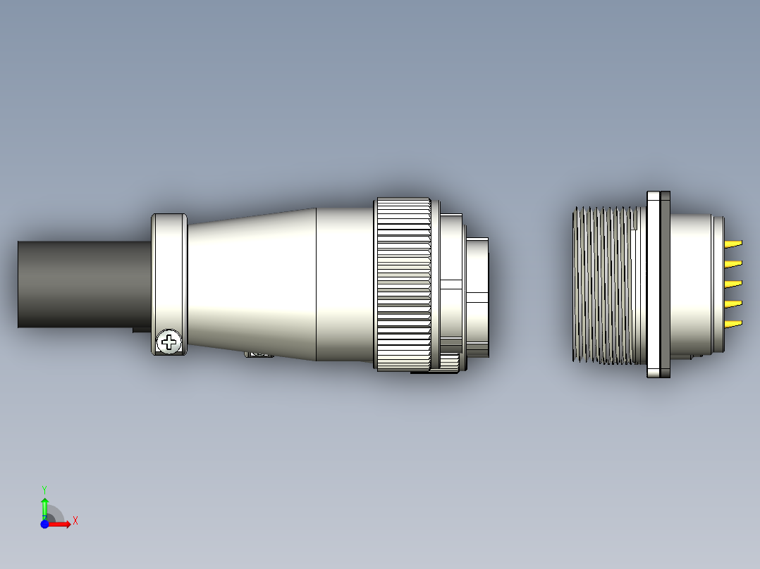 威浦航空插头WS20~32系列前视图
