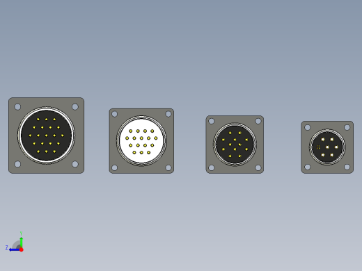 威浦航空插头WS20~32系列右视缩略图