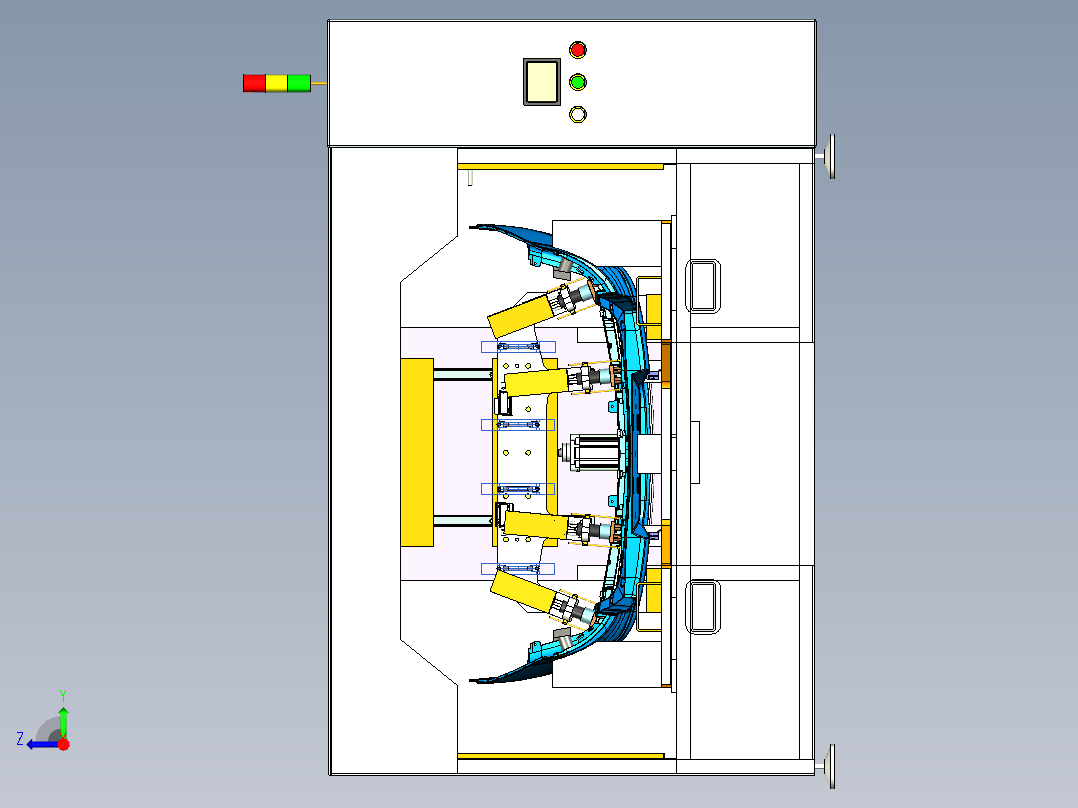 超声波焊接机（焊接后保险杠+倒车雷达支架）右视图