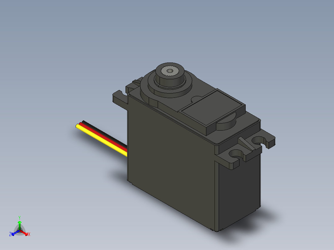 舵机(45)正等轴测图