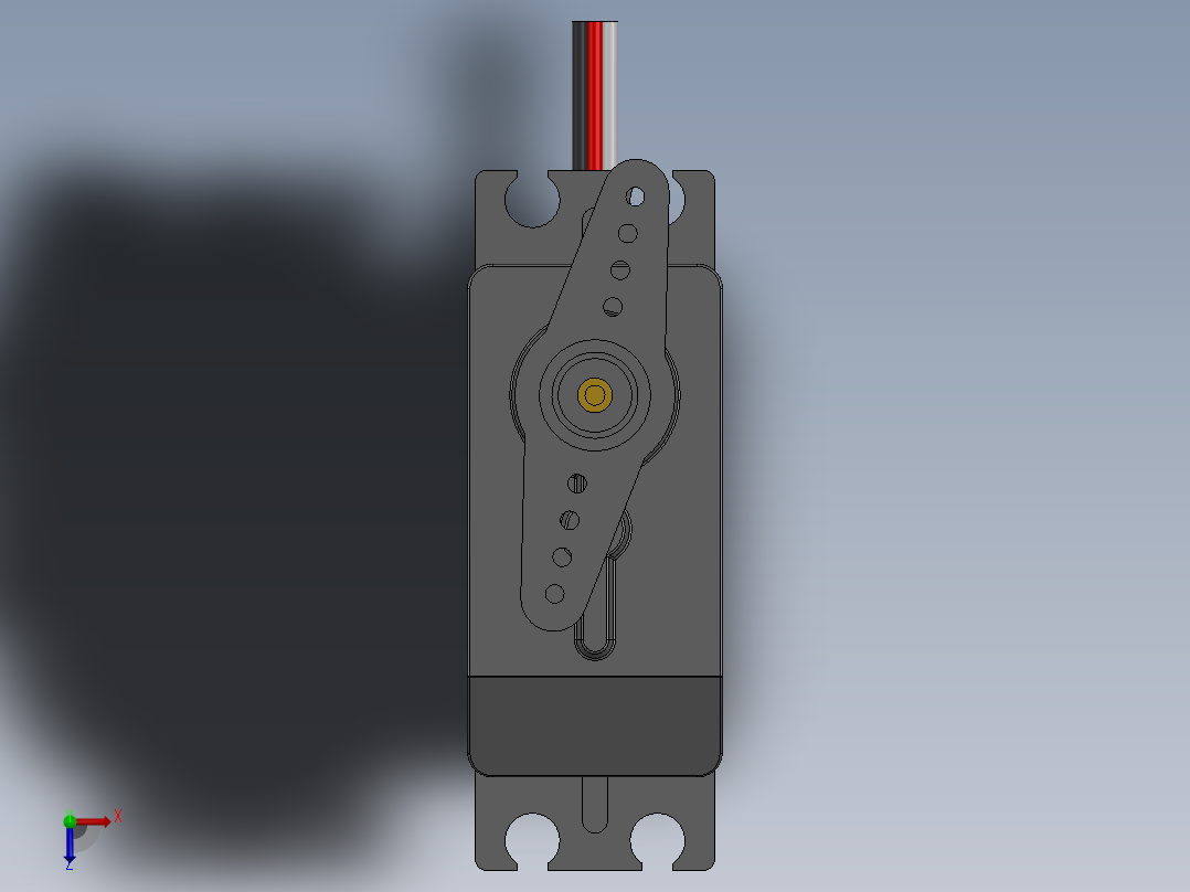 舵机(100)俯视图