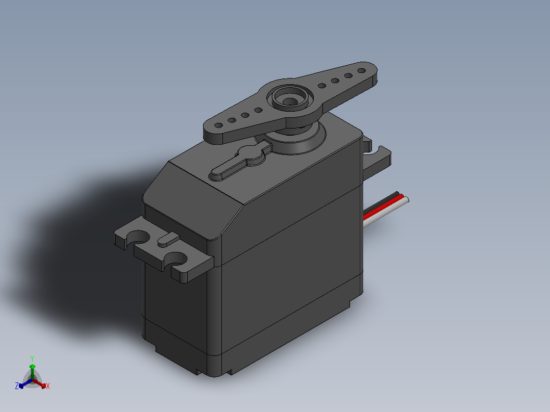 舵机(100)正等轴测图