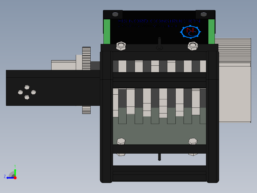 破碎机、碎屑机右视图