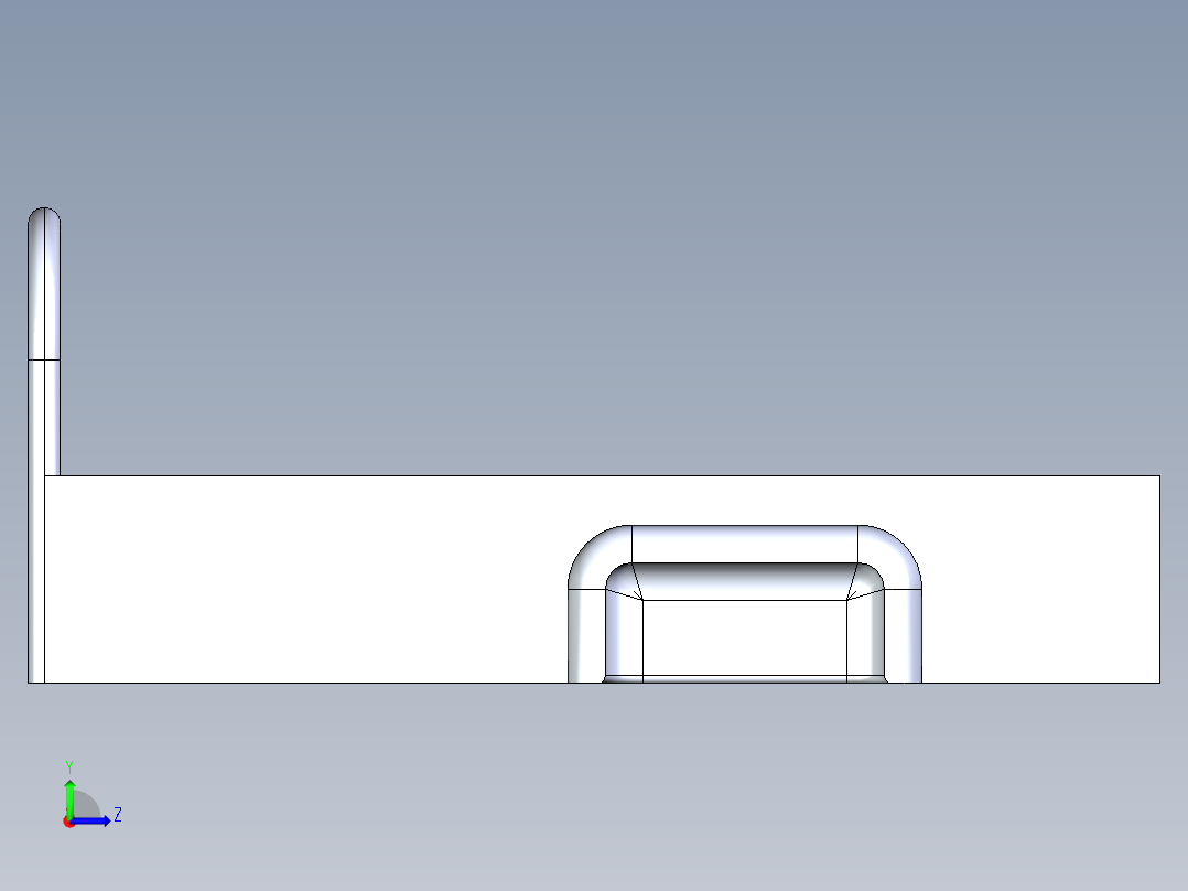 卡车车厢左视图