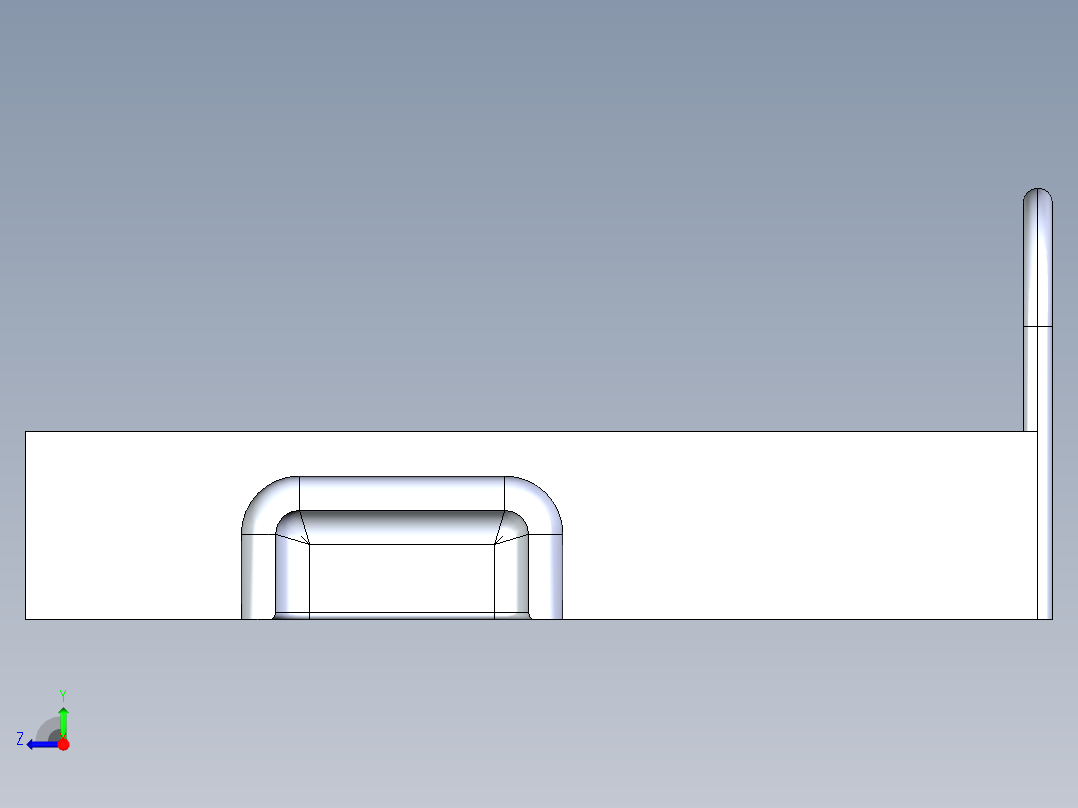 卡车车厢右视图