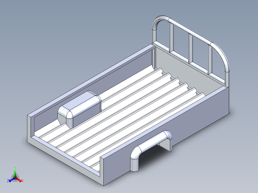 卡车车厢正等轴测图