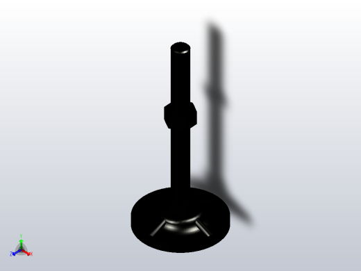 脚杯WAH21-D81-M16-L150正等轴测缩略图