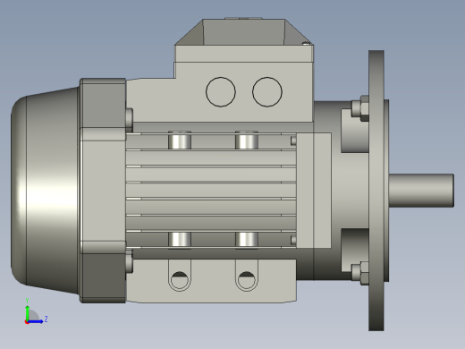 ANMRV030-090型蜗轮蜗杆减速机NMRV06310SS190B5B3YE2-11-4PBMG2_IEC电机左视缩略图