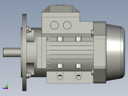 ANMRV030-090型蜗轮蜗杆减速机NMRV06310SS190B5B3YE2-11-4PBMG2_IEC电机右视缩略图