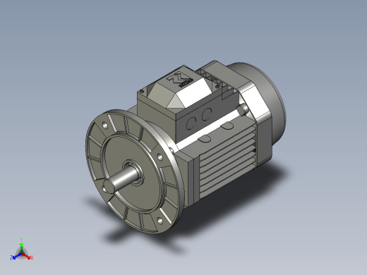 ANMRV030-090型蜗轮蜗杆减速机NMRV06310SS190B5B3YE2-11-4PBMG2_IEC电机正等轴测缩略图