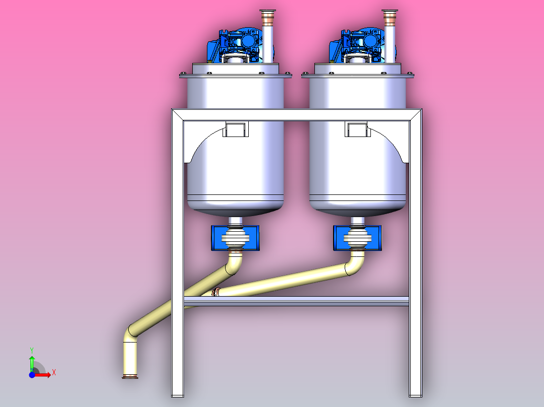 微量配料罐前视图
