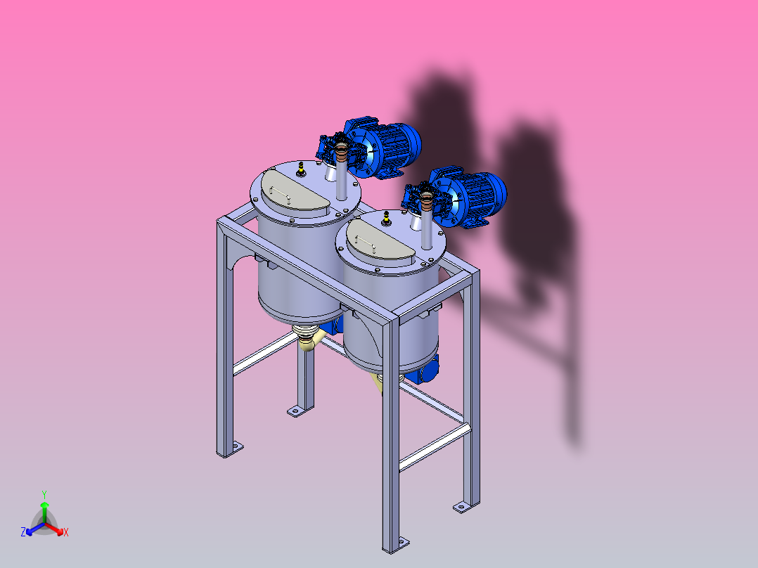 微量配料罐正等轴测图