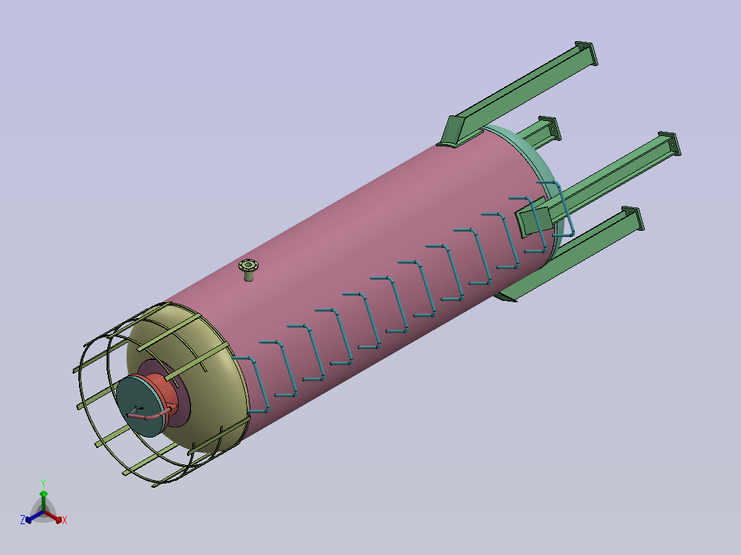 10立方立式储罐正等轴测图